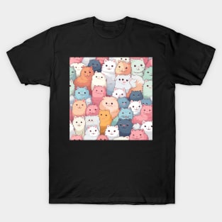 Feline Fantasy: Cute Anime Cats Galore T-Shirt